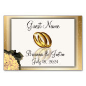 Onze trouwdag Bliss Elegant Place Card Kaart (Achterkant)