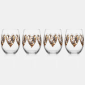 Onze Trouwdag Bliss Elegant Wijnglas Zonder Voet (Achterkant)