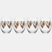 Onze Trouwdag Bliss Elegant Wijnglas Zonder Voet (Links)