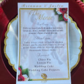 Onze Trouwdag Bliss Floral Elegant Bruiloft Menu