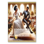 Onze trouwdag Bliss tafel nummer Kaart (Achterkant)