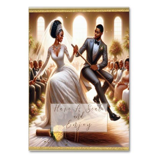 Onze trouwdag Bliss tafel nummer Kaart (Achterkant)