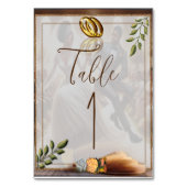 Onze trouwdag Bliss tafel nummer Kaart (Voorkant)