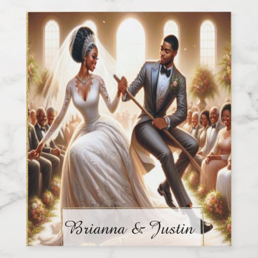 Onze Trouwdag Bliss Wijnfles Label Wijn Etiket (Enkel label)