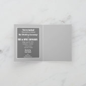 Onze Trouwdag Bloemig Grijs Wit Typografie (Binnen)