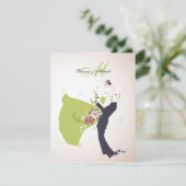 Onze trouwdag - Bride & Groom met Monogram Kaart (Staand voorkant)