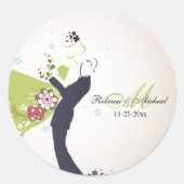 Onze trouwdag - bruid & bruidegom Stickers (Voorkant)