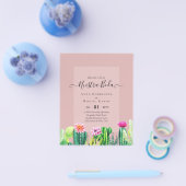 Onze Trouwdag CACTI Feest Spaanse Trouw Uitnodigin Flyer (Enkel)