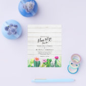 Onze Trouwdag CACTI Feest Spaanse Trouw Uitnodigin Flyer (Enkel)