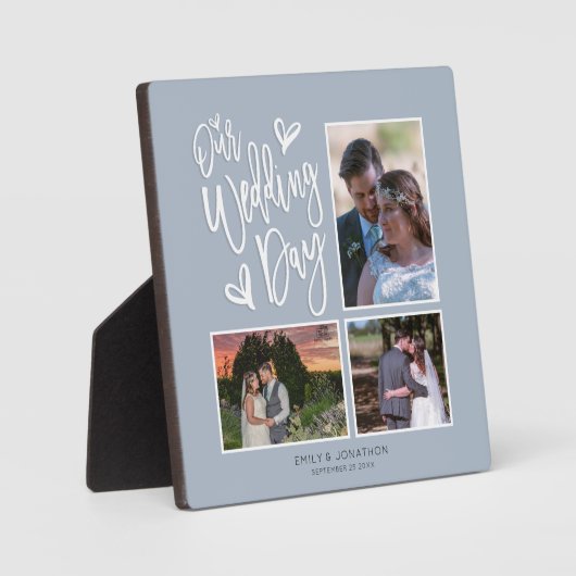 Onze trouwdag collage 3 Het Manuscript van de Foto Fotoplaat (Voorkant)