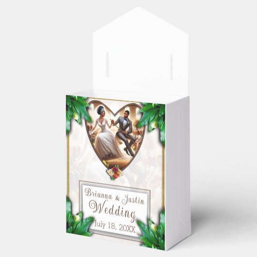 Onze trouwdag gelukzaligheid bedankdoosjes (Geopend)