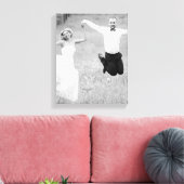Onze trouwdag gepersonaliseerde trouwfoto canvas afdruk (Insitu (Woonkamer))