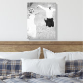 Onze trouwdag gepersonaliseerde trouwfoto canvas afdruk (Insitu (Slaapkamer))