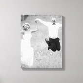 Onze trouwdag gepersonaliseerde trouwfoto canvas afdruk (Voorkant)
