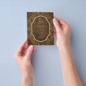 Onze Trouwdag GOLD Frame Spaanse Trouw UITNODIGING Flyer (Hand)