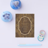 Onze Trouwdag GOLD Frame Spaanse Trouw UITNODIGING Flyer (Enkel)