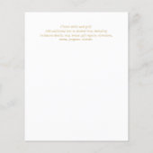 Onze Trouwdag GOLD Frame Spaanse Trouw UITNODIGING Flyer (Achterkant)