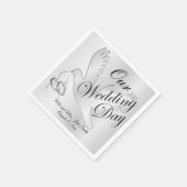 Onze trouwdag - Huwelijksduiven Servet (Hoek)