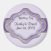 Onze trouwdag (Lila) Magneet (Voorkant)