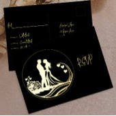 Onze trouwdag paar gouden folie RSVP Folie Feestdagen Briefkaart