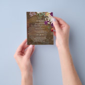 ONZE TROUWdag Plum Fall Bloem Spaans Huwelijk Flyer (Hand)