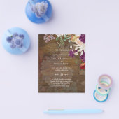 ONZE TROUWdag Plum Fall Bloem Spaans Huwelijk Flyer (Enkel)