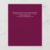 ONZE TROUWDAg Plum Herfst Bloemen Spaans Huwelijk Flyer (Achterkant)