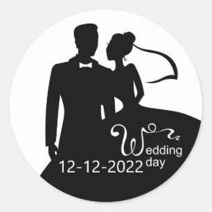 Onze Trouwdag Ronde Sticker