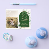 ONZE TROUWdag Witte Rozen Spaanse Foto Uitnodiging Flyer (Enkel)