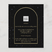 ONZE TROUWDAYSUITNODIGING BLACK GOLD Starry Night (Achterkant)