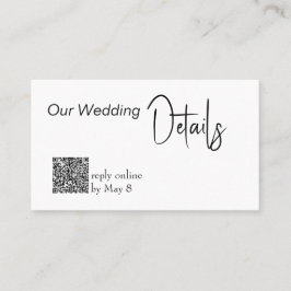 Onze Trouwdetails RSVP Trouwbudget QR-code Visitekaartje