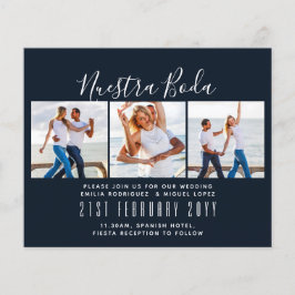 Onze Trouwfoto Fotocollage Huwelijks UITNODIGING Flyer