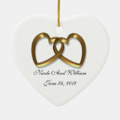 Onze trouwfoto Ornament blauwe rozen (Achterkant)