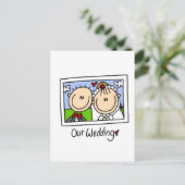 Onze Trouwfoto Tshirts en geschenken Briefkaart (Staand voorkant)