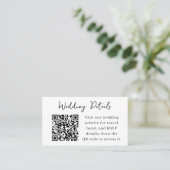 Onze trouwgegevens QR Code Enclosure Kaart Visitekaartje (Staand voorkant)