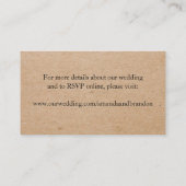 Onze trouwgegevens website | kraftlijntekening informatiekaartje (Achterkant)