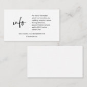 Onze trouwgegevens, website, RSVP, Enclosure Kaart (Voorkant / Achterkant)