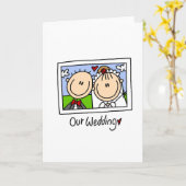 Onze trouwkaart kaart (Gele Bloem)