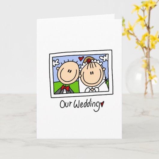 Onze trouwkaart kaart (Gele Bloem)