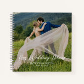 Onze Trouwplannen Aangepaste Foto, Bruid, Elegant  Notitieboek (Voorkant)