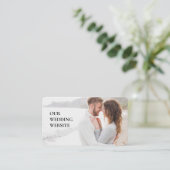 Onze trouwwebsite QR-code aangepaste foto scan hie Informatiekaartje (Staand voorkant)