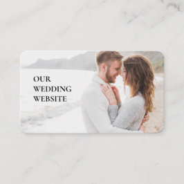 Onze trouwwebsite QR-code aangepaste foto scan hie Informatiekaartje