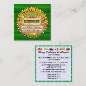 ONZE TUIN NAAR UW TAFELVIERKANT VISITEKAARTJE (Voorkant / Achterkant)