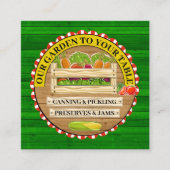 ONZE TUIN NAAR UW TAFELVIERKANT VISITEKAARTJE (Voorkant)