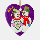 Onze tweede kerst keramisch ornament (Rechts)