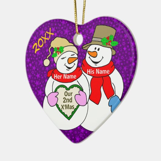 Onze tweede kerst keramisch ornament (Links)