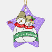 Onze tweede kerst keramisch ornament (Links)