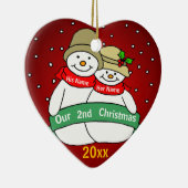 Onze tweede kerst keramisch ornament (Rechts)