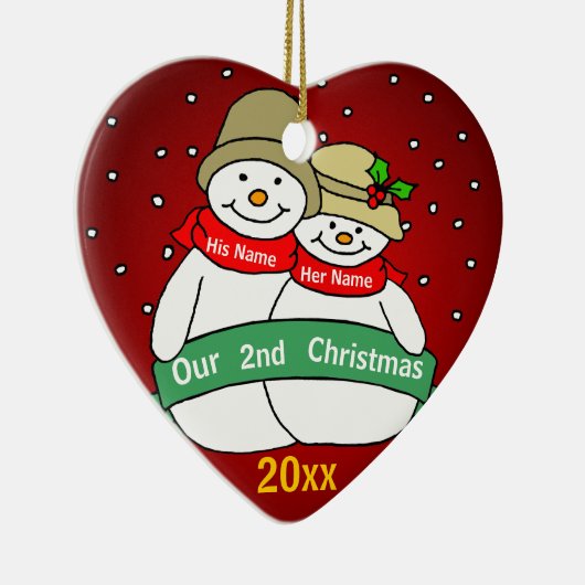 Onze tweede kerst keramisch ornament (Rechts)