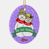 Onze tweede kerst keramisch ornament (Rechts)